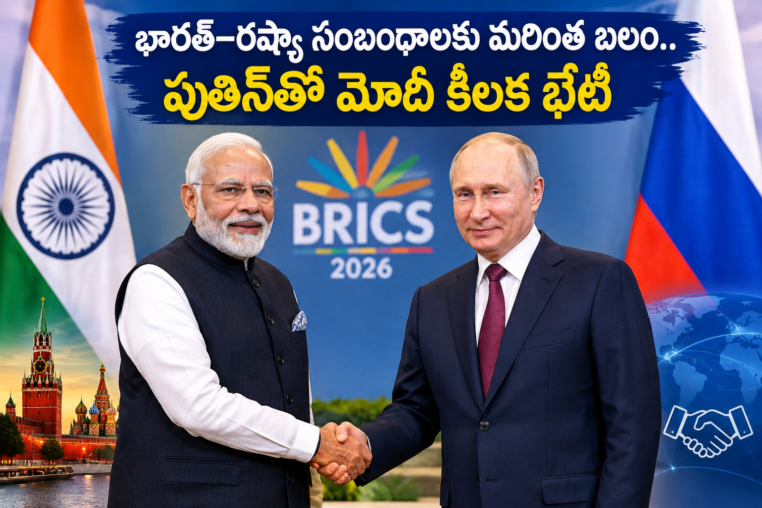 భారత్–రష్యా సంబంధాలకు మరింత బలం.. పుతిన్‌తో మోదీ కీలక భేటీ