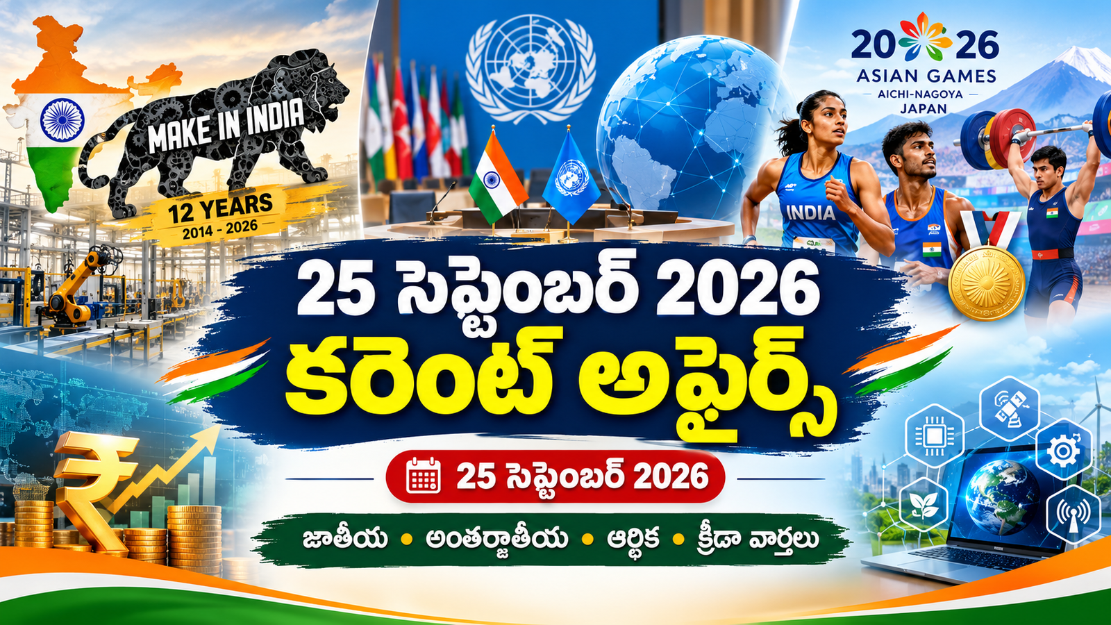 25 September Current Affairs Telugu – 25 సెప్టెంబర్ 2026 కరెంట్ అఫైర్స్