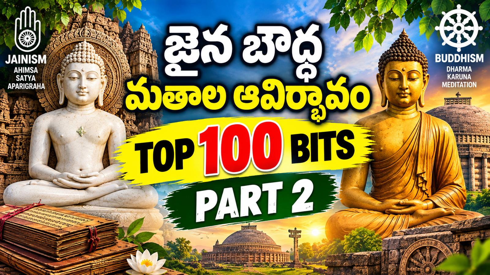జైన, బౌద్ధ మతాల ఆవిర్భావం TOP 100 BITS PART 2
