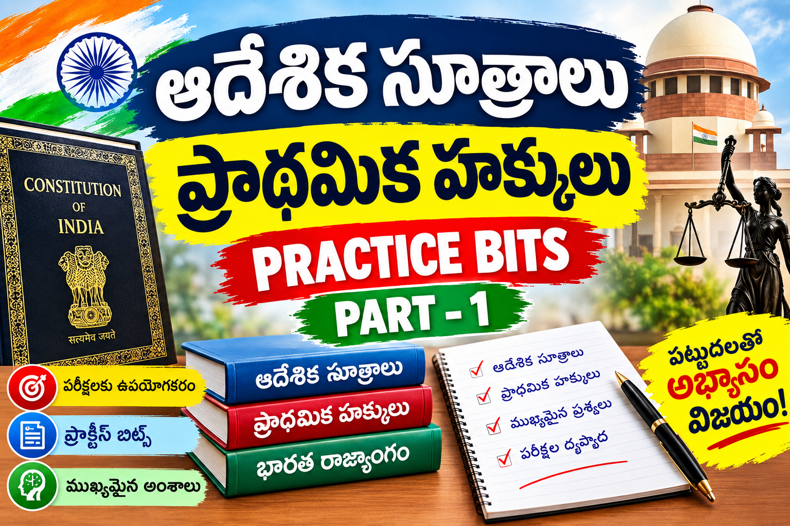 ఆదేశిక సూత్రాలు & ప్రాథమిక విధులు ప్రాక్టీస్ బిట్స్